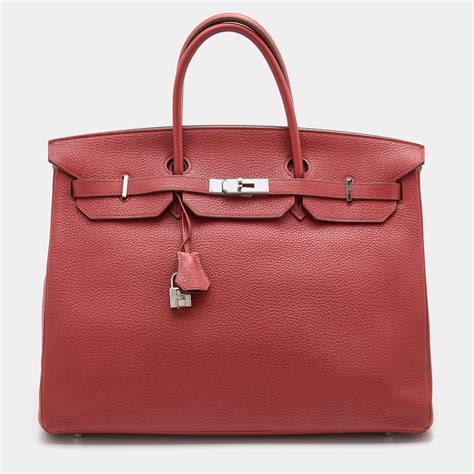 Hermes Birkin 40 Clemence Taurillon Handbag 